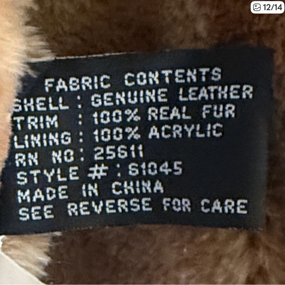 VNTG XOXO Brand 90s Penny Lane Genuine Suede Leather and Fur Coat - Picture 11 of 15